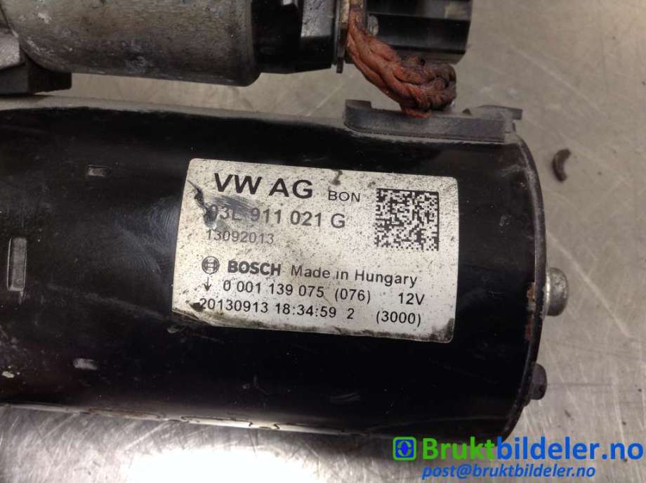 Starter diesel til Audi A5 2007-2016 (Type I)  (AUDI|03L 911 021 G|0 001 139 075|)