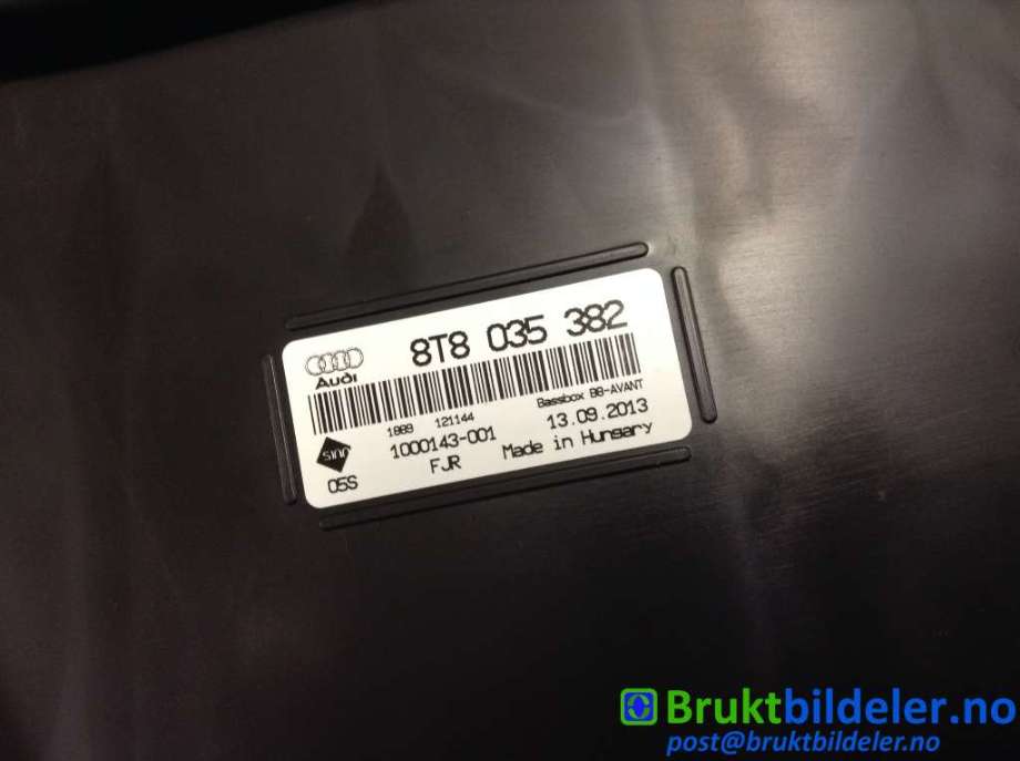Bilstereo diverse til Audi A5 2007-2016 (Type I)  (AUDI|8T8 035 382|)