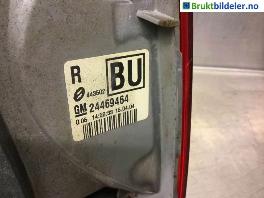 Baklykt høyre indre til Opel Vectra C 2002-2005 (Type I) (OPEL|24469464|)