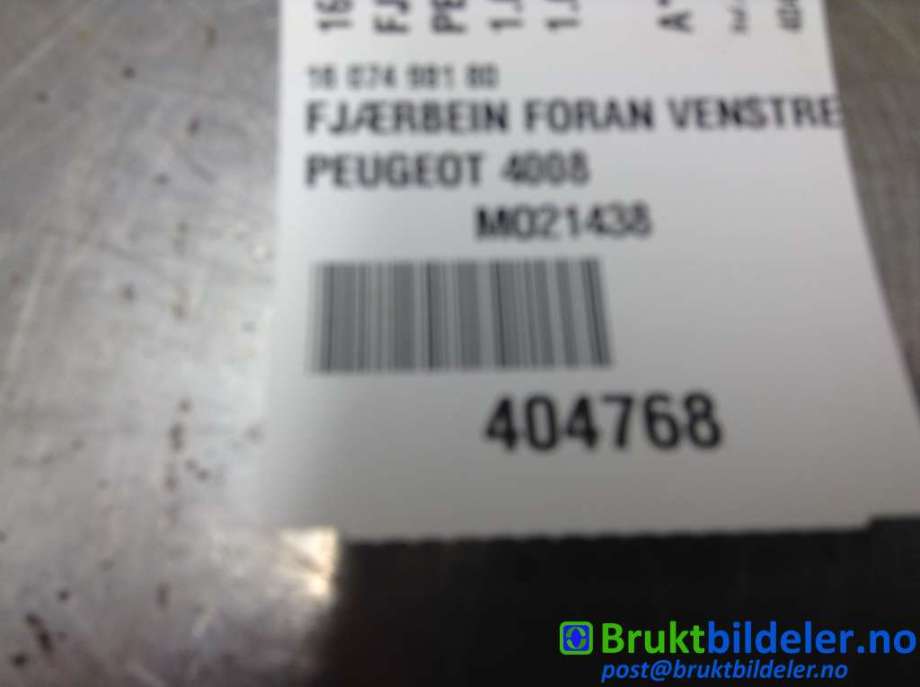 Fjærbein høyre foran til Peugeot 4008 2012-2017  (PEUGEOT|16 074 982 80|)
