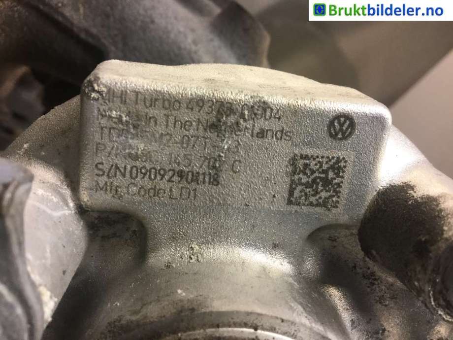 Turbo til Škoda Octavia 2009-2013 (Type II, Fase 2)  (SKODA|03C 145 702 C|49373-01004|09092901118)