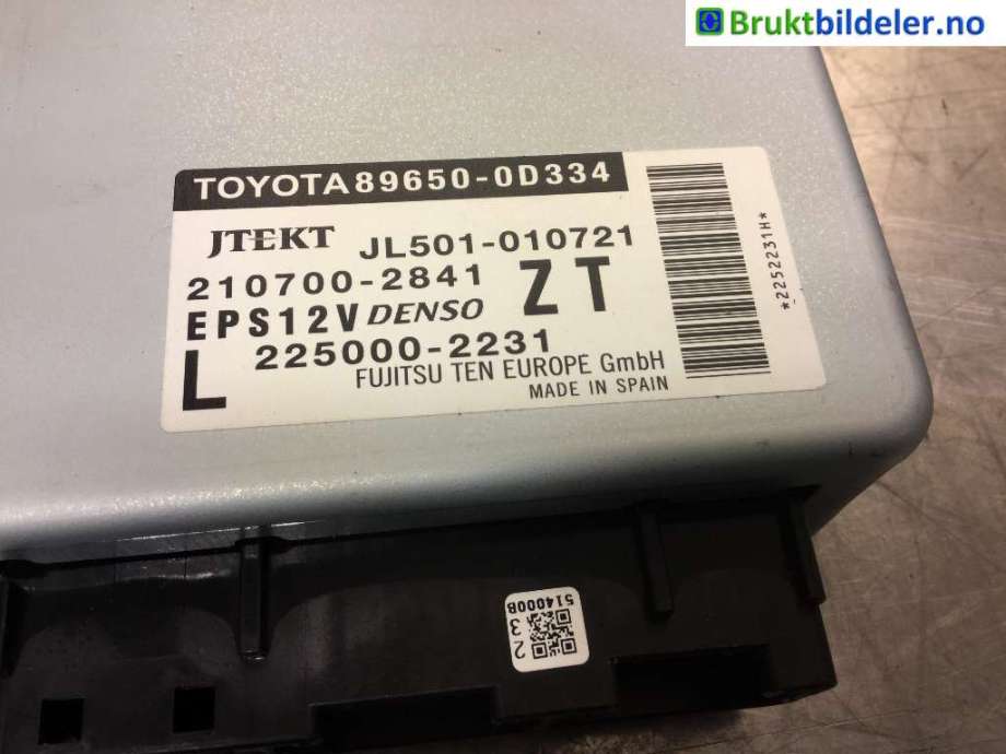 Styreenhet servo til Toyota Yaris 2014-2020 (Type III, Fase 2)  (TOYOTA|89650-0D334|JL501-010721|210700-2841)