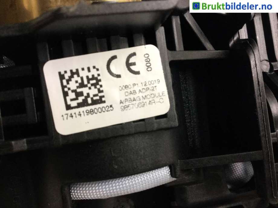 Airbag rattpute til Renault Zoe 2013-2019 (Fase 1) (RENAULT|985706914RC|)