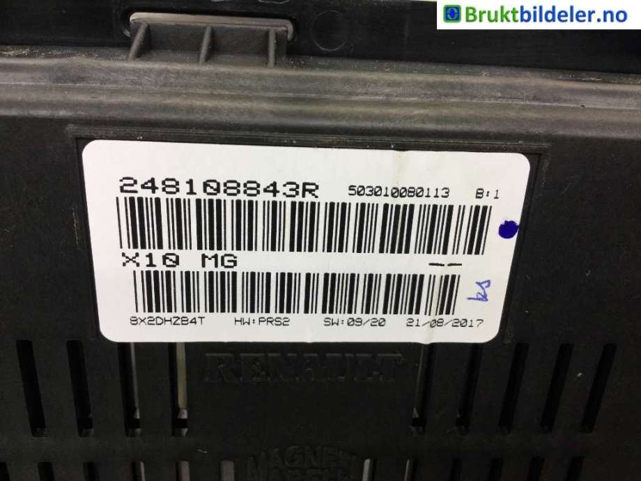 Instrumentpanel til Renault Zoe 2013-2019 (Fase 1)  (RENAULT|248108843R|)