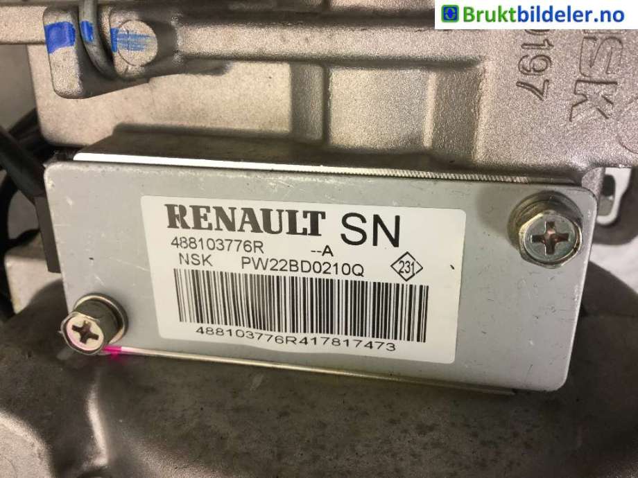 Rattaksel elektrisk servo til Renault Zoe 2013-2019 (Fase 1) (RENAULT|488103776R|)