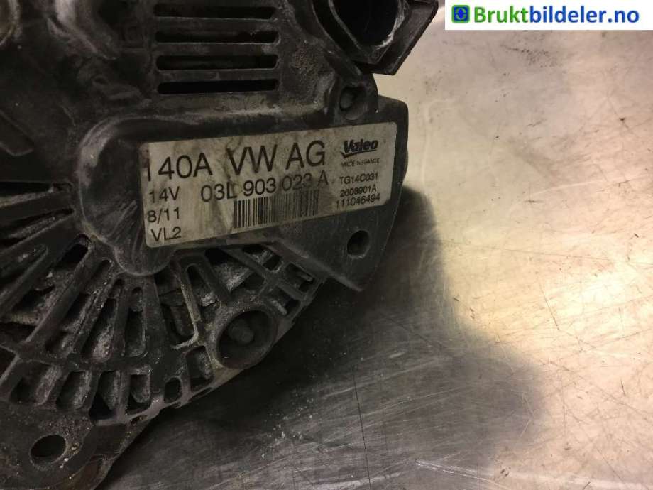 Dynamo til VW Golf VI 2008-2012  (VOLKSWAGEN|03L 903 023 A|TG14C031|)