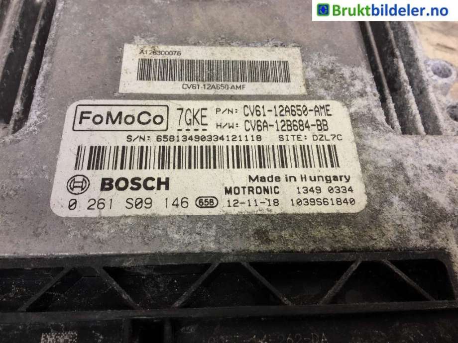 Styreenhet motor til Ford Focus 2011-2014 (Type III, Fase 1) (FORD|CV61-12A650-AME|0 261 S09 146|)