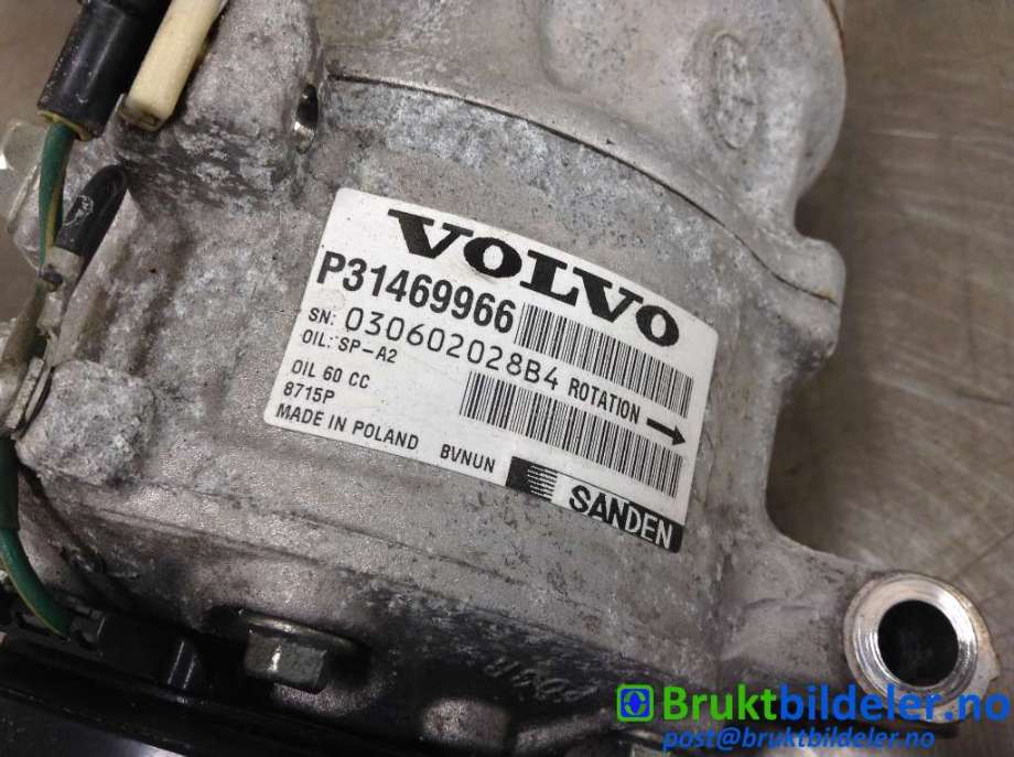 Aircondition kompressor til Volvo V90 / V90 CC / S90 2016-->>  (VOLVO|31469966|030602028B4|)