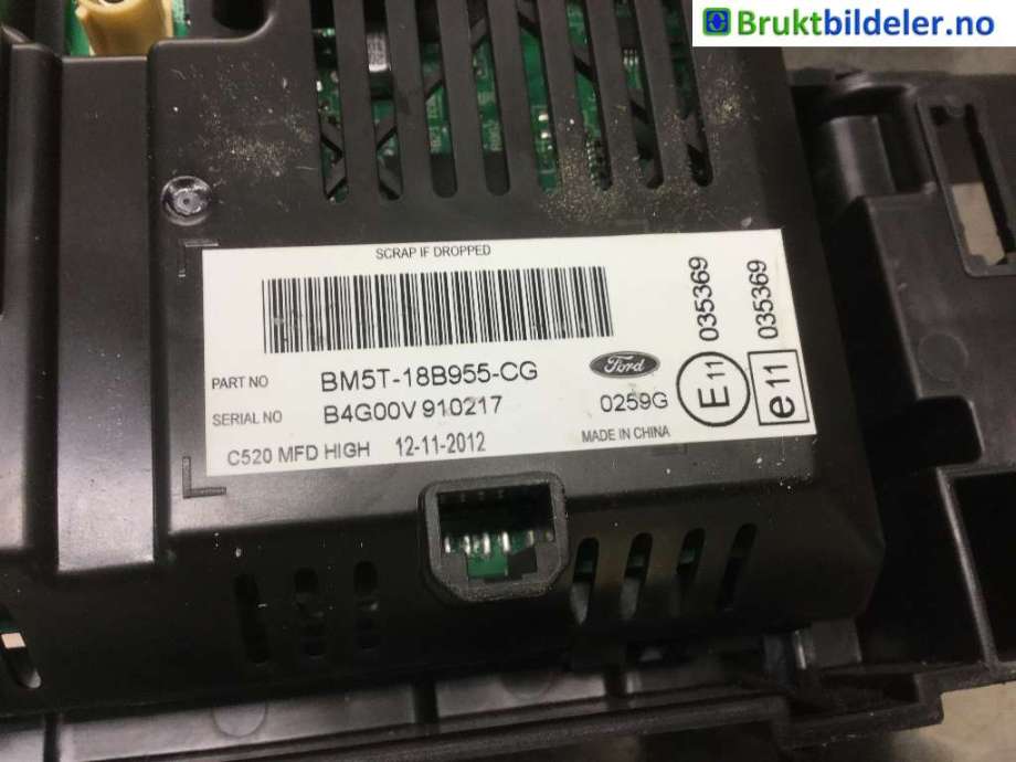 Instrument kjørecomputer til Ford Focus 2011-2014 (Type III, Fase 1) (FORD|BM5T-18B955-CG|)