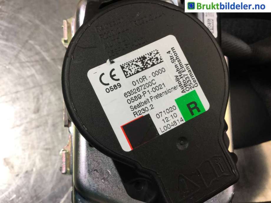 Sikkerhetsbelte foran høyre til BMW X1 2015-2022 (F48) (F48) (BMW|72 11 7 401 714|635267200C|)