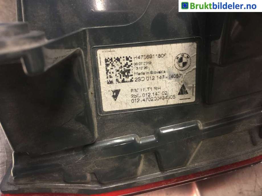 Baklykt høyre til BMW 3-Serie 2012-2018 (F30/F31/F34) (F30/F31/F34) (BMW|63 21 7 369 118|2SD 012 147|4736911806)