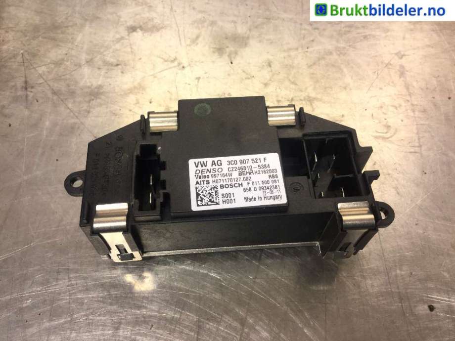 Varmeapparat motstand til VW Passat 2011-2015 (B7) (B7) (VOLKSWAGEN|3C0 907 521 F|CZ246810-5384|997164W)