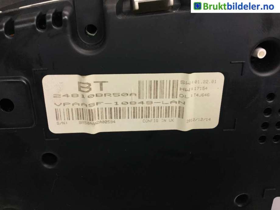 Instrumentpanel til Nissan Qashqai 2010-2014 (Type I, Fase 2) (NISSAN|24810BR50A|)