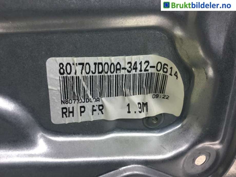 Ruteheis til Nissan Qashqai 2010-2014 (Type I, Fase 2)  (NISSAN|80770 JD00A|)