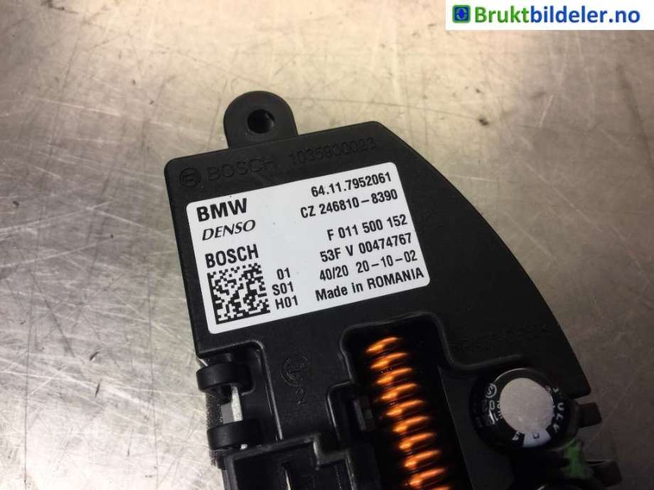Varmeapparat motstand til BMW X1 2015-2022 (F48) (F48) (BMW|64 11 7 952 061|CZ246810-8390|F 011 500 152)