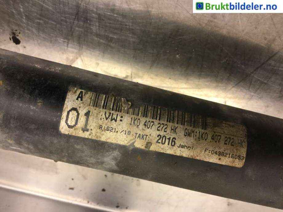 Drivaksel høyre foran til VW Golf V, Combi 2003-2008  (VOLKSWAGEN|1K0 407 272 HK|)