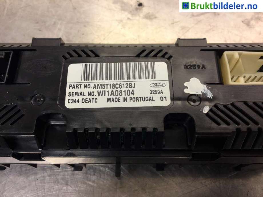 Varmeapparat betjening til Ford C-Max 2010-2015 (Type II, Fase 1)  (FORD|AM5T-18C612-BJ|)