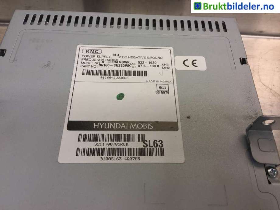 Bilstereo til Kia Sportage 2010-2016 (Type III) (KIA|96160-3U230WK|)