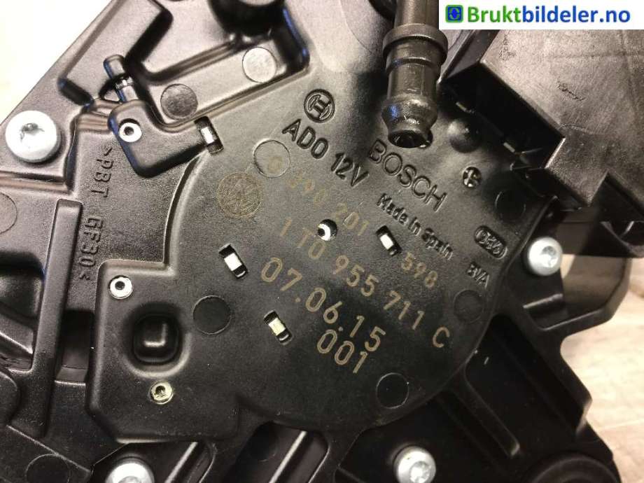 Viskermotor bakrute til VW Touran 2007-2010 (Type I, Fase 2)  (VOLKSWAGEN|1T0 955 711 C|0 390 201 598|)