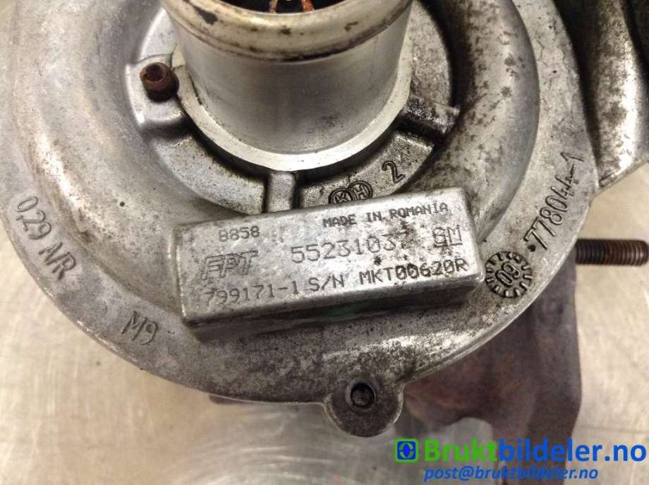 Turbo til Fiat Punto 2010-->> (Type III, Fase 2) EVO EVO (FIAT|55231037|MKT00620R|)