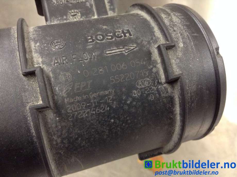 Luftmengde/luftmassemåler til Fiat Punto 2010-->> (Type III, Fase 2) EVO EVO (FIAT|55220715|0 281 006 054|)