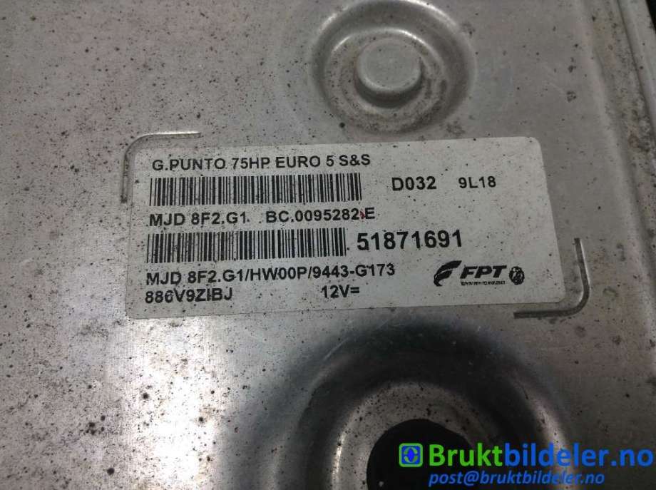 Styreenhet motor til Fiat Punto 2010-->> (Type III, Fase 2) EVO EVO (FIAT||BC.0095282.E|886V9ZIBJ)