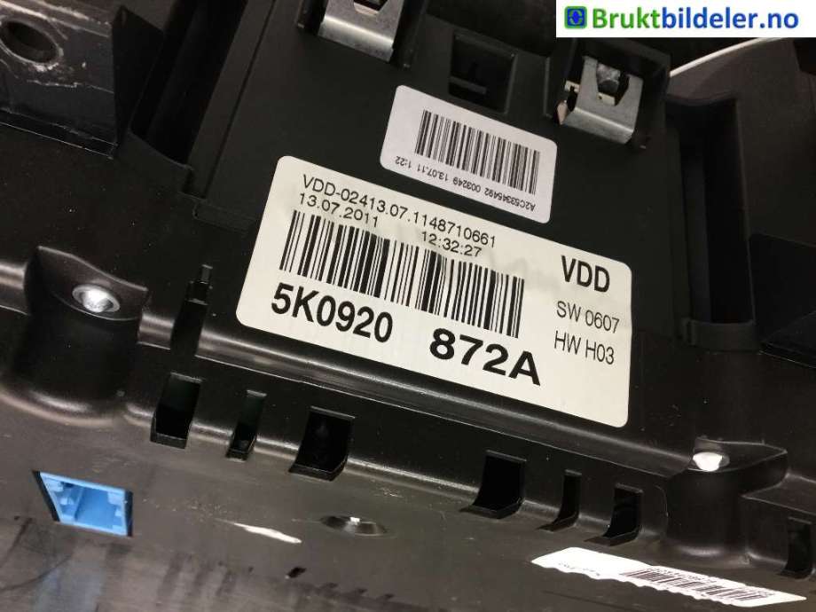 Instrumentpanel til VW Golf VI 2008-2012  (VOLKSWAGEN|5K0 920 872 A|)