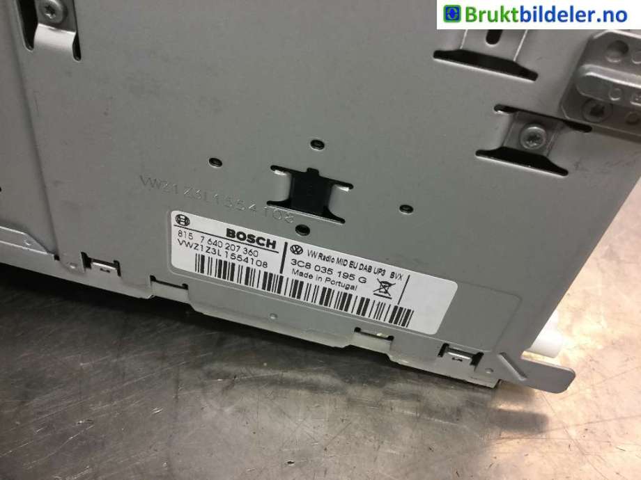 Bilstereo til VW Golf VI 2008-2012  (VOLKSWAGEN|3C8 035 195 G|7 640 207 360|)