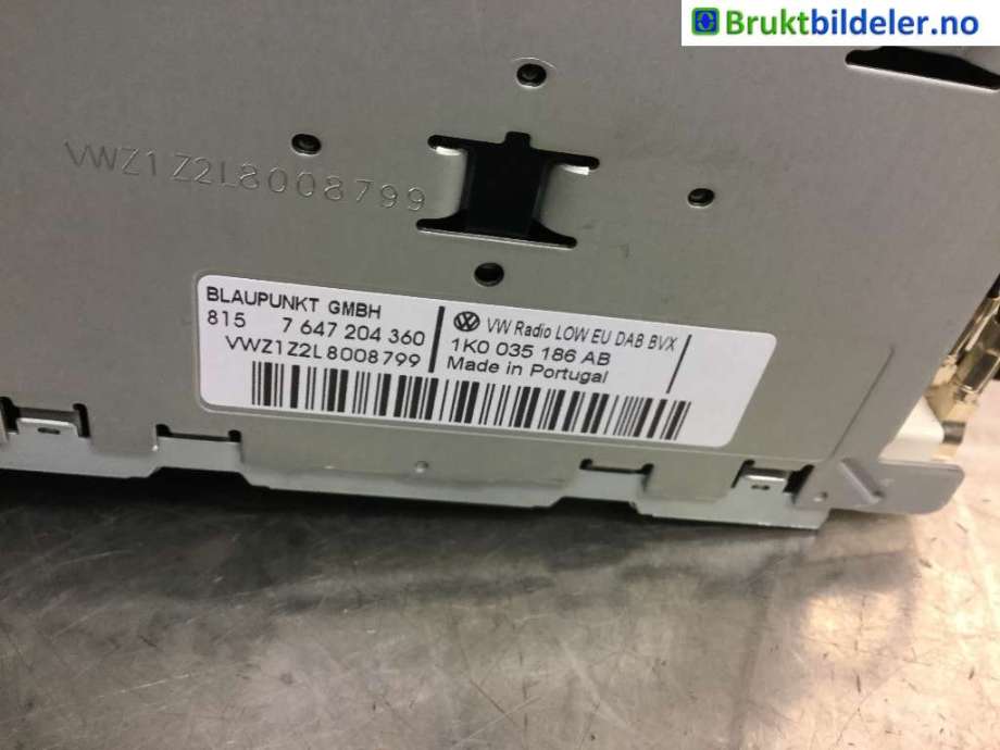 Bilstereo til VW Golf VI 2008-2012  (VOLKSWAGEN|1K0 035 186 AB|)