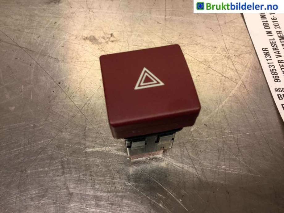 Bryter nødblink til Peugeot Partner 2015-2019 (Type II, Fase 2) (PEUGEOT|96853113KR|)