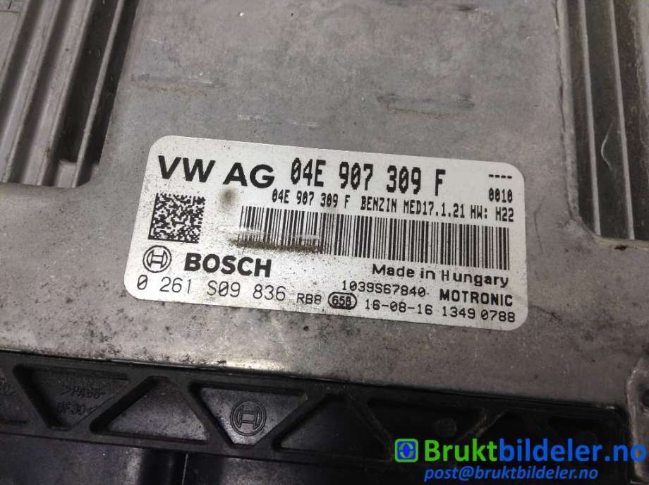 Styreenhet motor til VW e-Golf 2017-2020 (Fase 2)  (VOLKSWAGEN|04E 907 309 F|0 261 S09 836|)