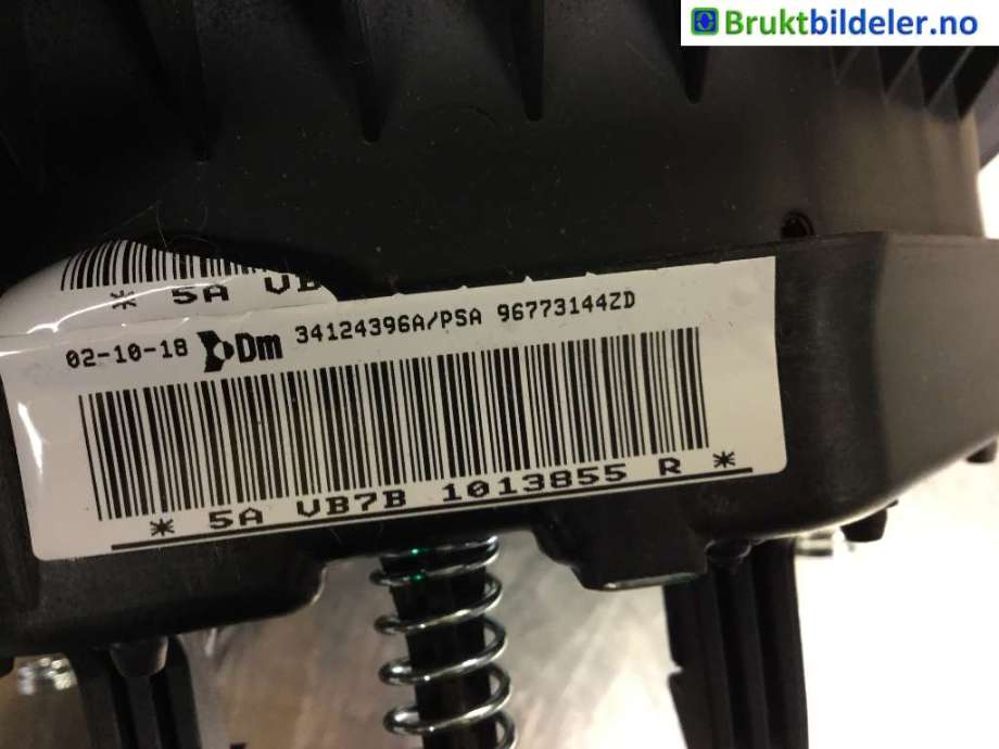 Airbag rattpute til Peugeot Partner 2015-2019 (Type II, Fase 2) (PEUGEOT|96773144ZD|)