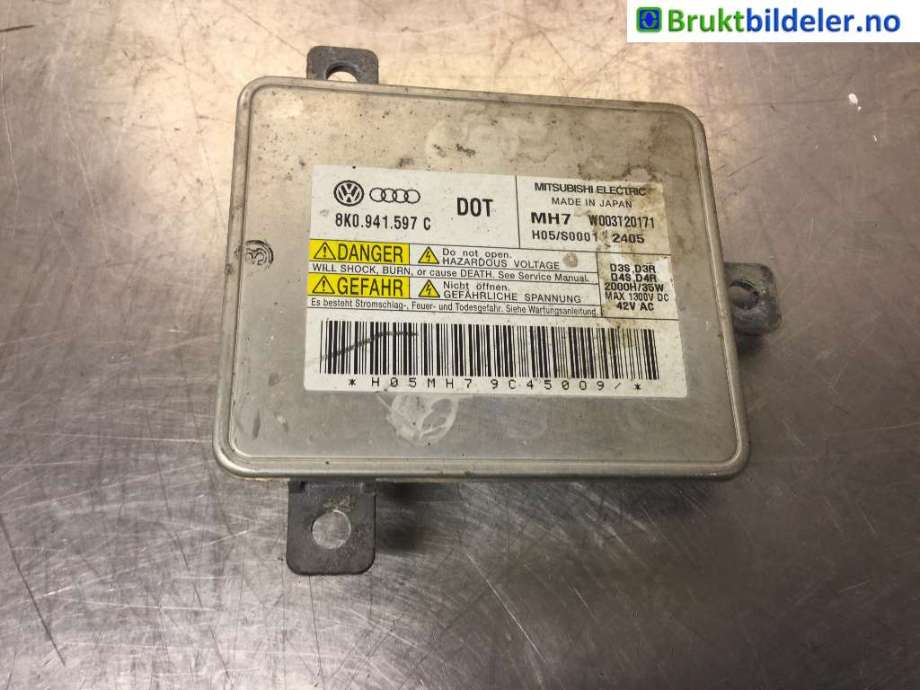 Styreenhet xenon/ballast til Audi A3 2009-2012 (Type II, Fase 2) (AUDI|8K0 941 597 C|W003T20171|)