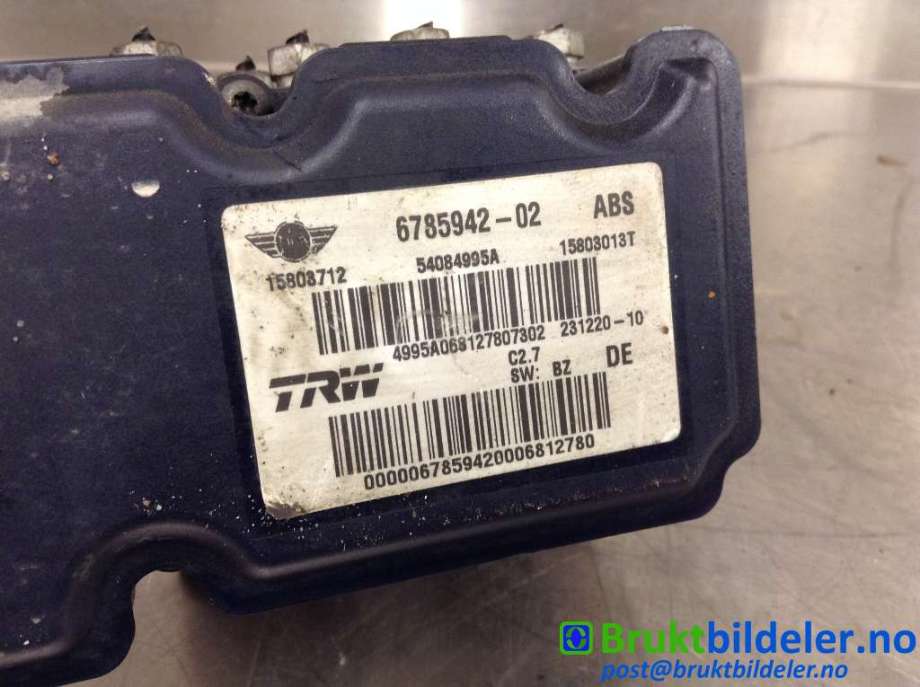 ABS sentral til Mini One/Cooper 2007-2014 (R55-57) (R55-57) (MINI|3451 6 785 942-02|54084995A|15803013T)
