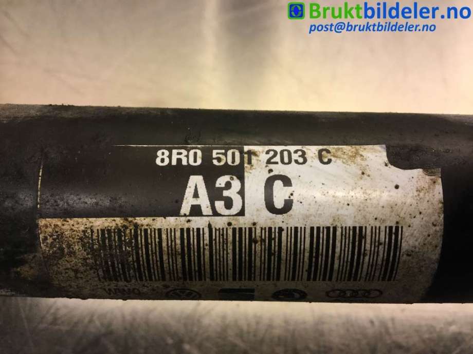 Drivaksel høyre bak til Audi Q5 2012-2017 (Type I, Fase 2)  (AUDI|8R0 501 203 C|)
