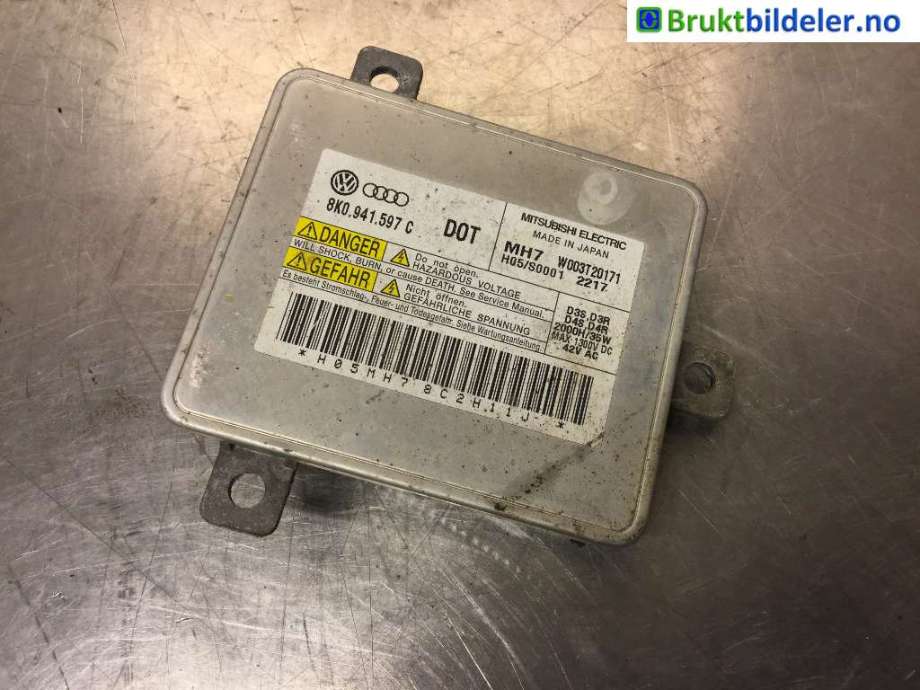 Styreenhet xenon/ballast til Audi A3, 2009-2012 (Type II, Fase 2)  (AUDI|8K0 941 597 C)