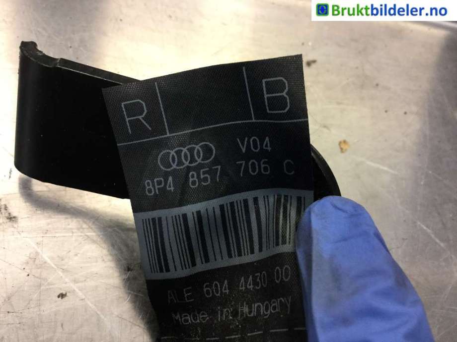Sikkerhetsbelte foran høyre til Audi A3 2009-2012 (Type II, Fase 2) (AUDI|8P4857 706 C|604183300|)