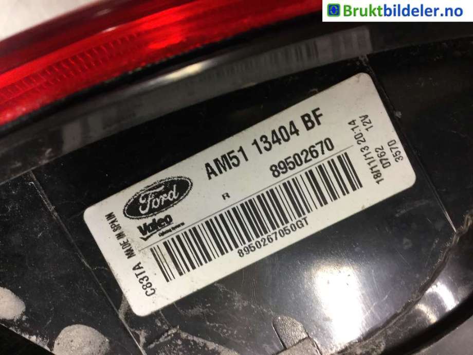Baklykt høyre til Ford C-Max 2010-2015 (Type II, Fase 1) (FORD|AM51-13404-BF|)