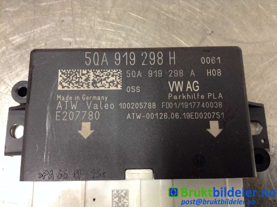 Styreenhet parkering til VW Passat 2015-2019 (Fase 1) (B8) (B8) (VOLKSWAGEN|5QA 919 298 H|100205788|)