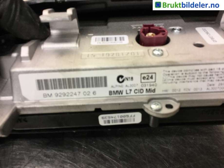 Instrument kjørecomputer til BMW 3-Serie 2012-2018 (F30/F31/F34) (F30/F31/F34) (BMW|9292247-02|)