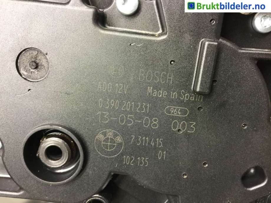 Viskermotor bakrute til BMW 3-Serie 2012-2018 (F30/F31/F34) (F30/F31/F34) (BMW|7 311 415-01|0 390 201 231|)