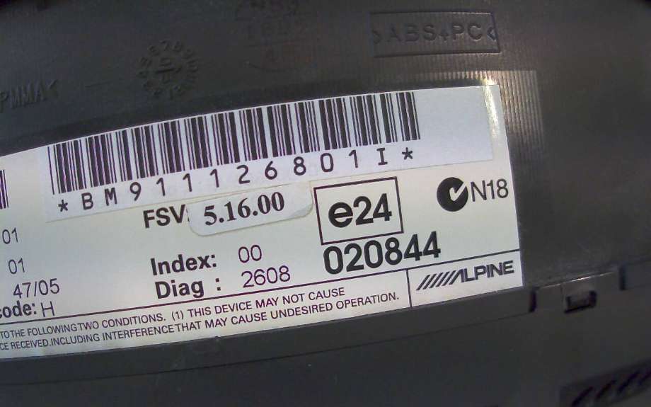 Instrument kjørecomputer til BMW 5-Serie 2003-2010 (E60/E61) (E60/E61) (BMW|BM911126801I|AL6008|)