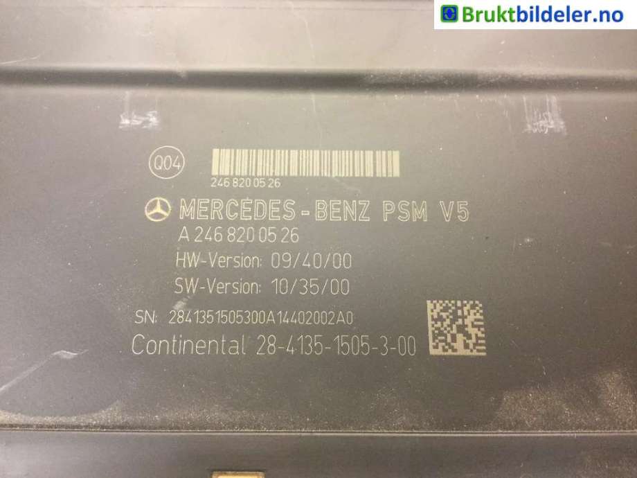 Styreenhet diverse til Mercedes A-Klasse 2012-2018 (W176) (W176) (MERCEDES|A 246 820 05 26|28-4135-1505-3-00|)