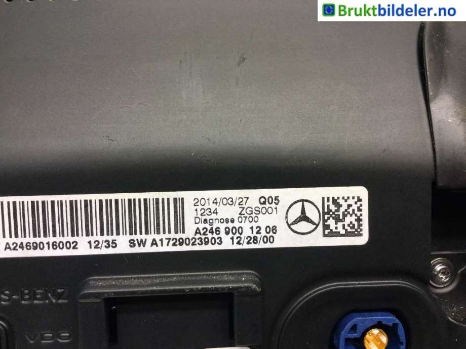 Instrument kjørecomputer til Mercedes A-Klasse 2012-2018 (W176) (W176) (MERCEDES|A 246 900 12 06|A2C87519900|)