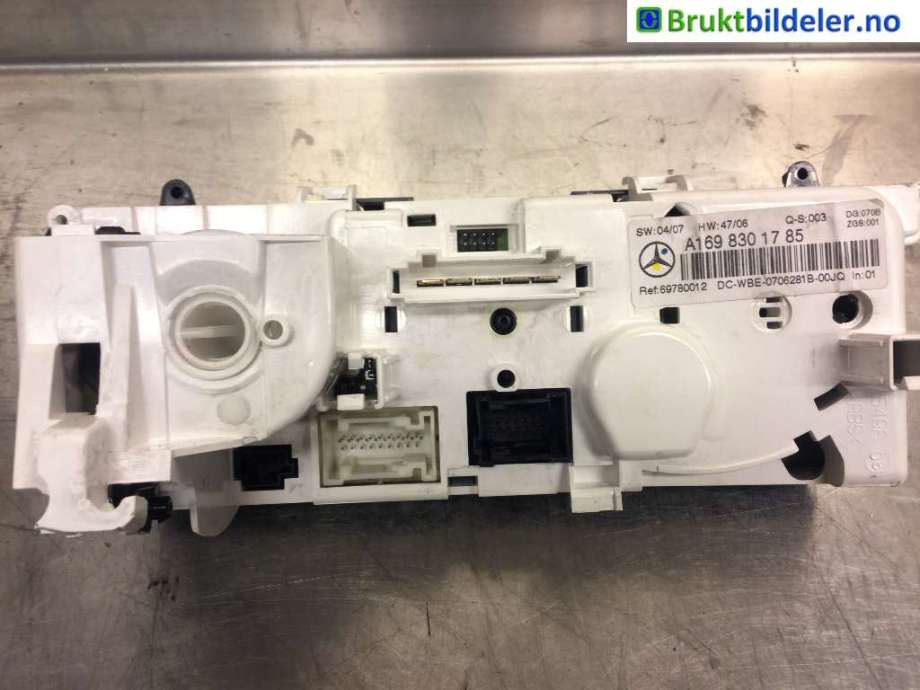 Varmeapparat betjening til Mercedes B-Klasse 2008-2011 (Fase 2) (W245) (W245) (MERCEDES|A 169 830 17 85|69780012|)