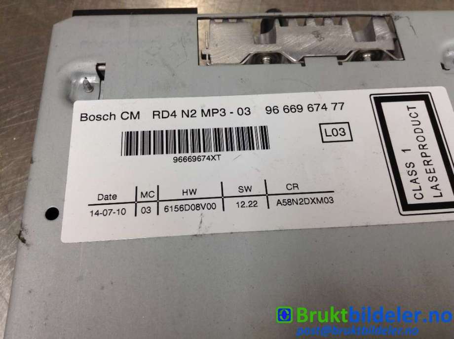 Bilstereo til Peugeot 3008 2009-2016 (Type I)  (PEUGEOT|9666967477|)