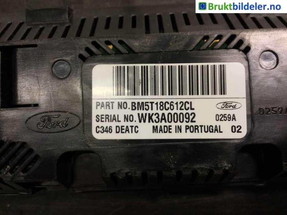 Varmeapparat betjening til Ford Focus 2011-2014 (Type III, Fase 1)  (FORD|BM5T-18C612-CL|WK3A00092|)
