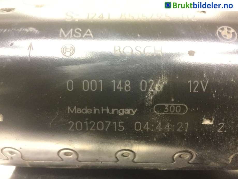 Starter diesel til BMW 1-Serie 2011-2015 (Fase 1) (F20/F21) (F20/F21) (BMW|12 41 8 515 795-02|0 001 148 026|)
