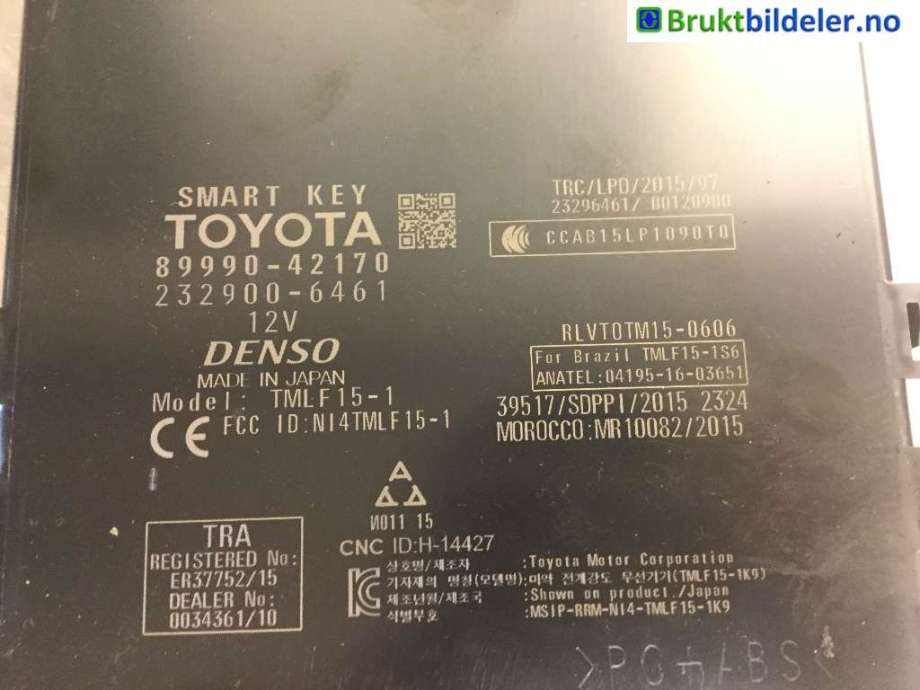 Styreenhet nøkkelfri/keyless til Toyota RAV4 2019-->> (Type V)  (TOYOTA|89990-42170|232900-6461|)