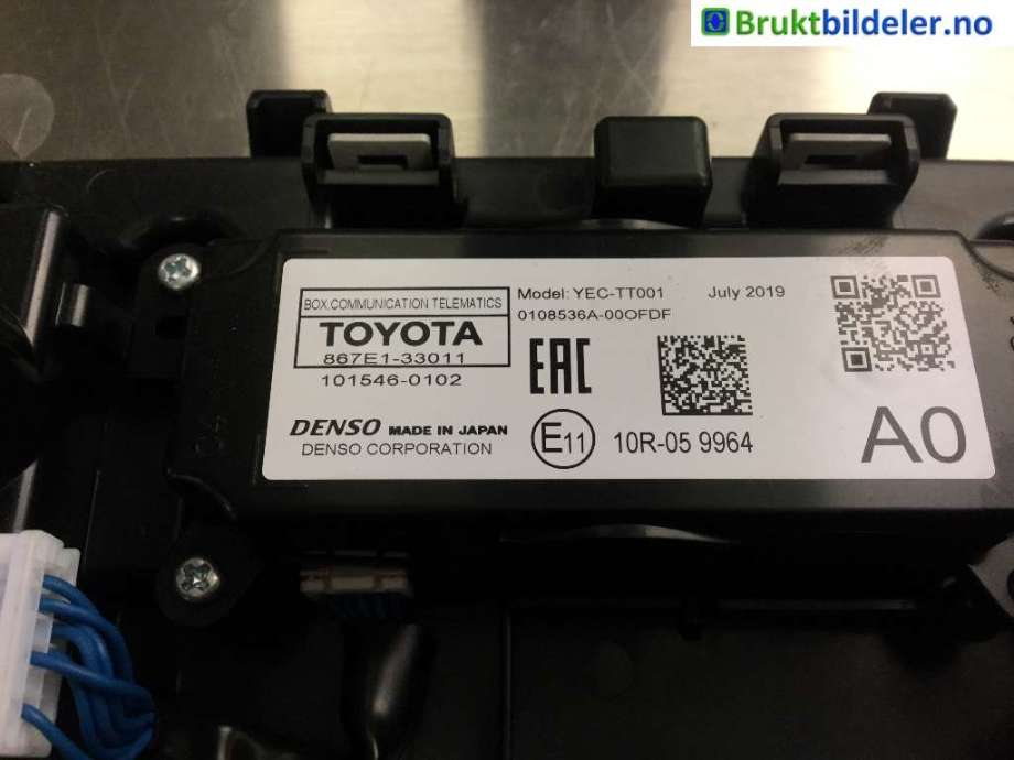 Tak konsoll til Toyota RAV4 2019-->> (Type V)  (TOYOTA|867E1-33011|101546-0102|1D111-267G)